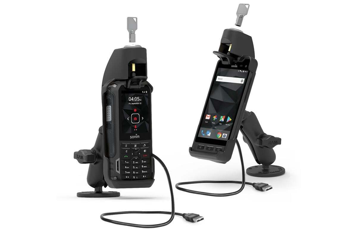 RAM Mounts Launches Powered and Keyed Locking Cradles for Sonim XP5s and XP8 Rugged Handsets